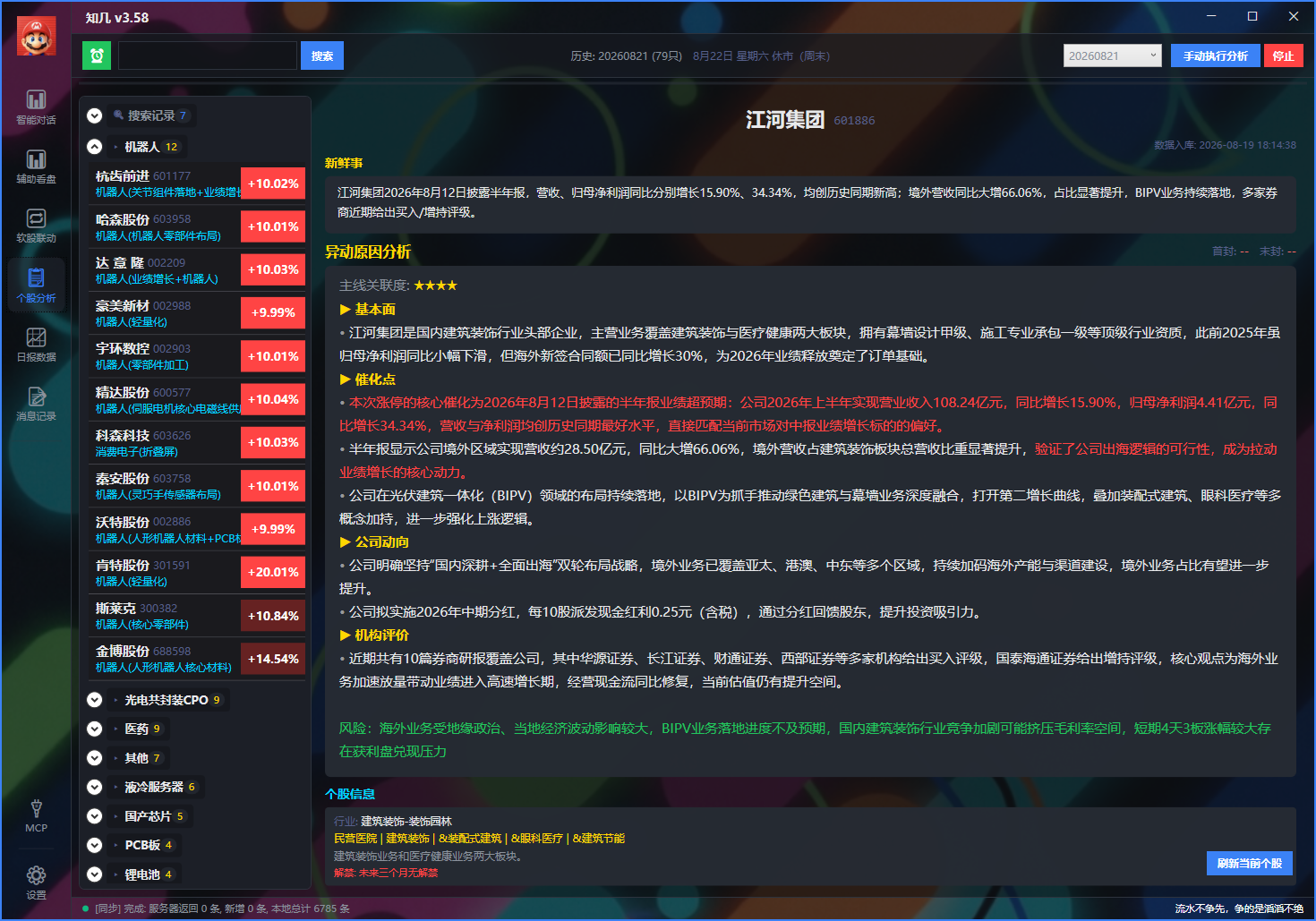 个股分析页